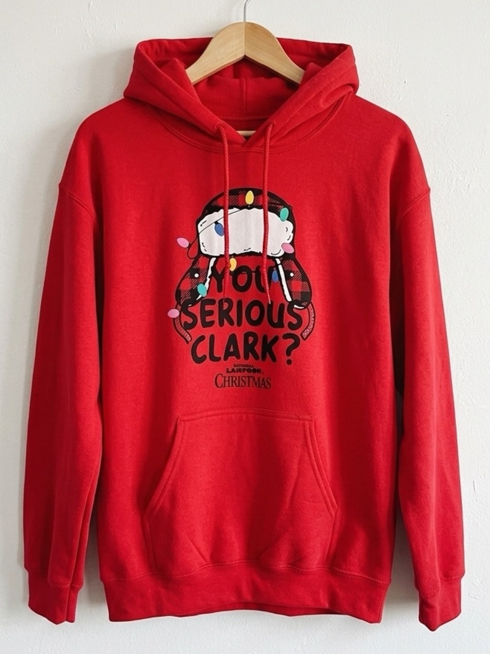 National Lampoon Christmas "You Serious Clark?" Red Graphic Hoodie XL